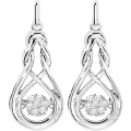 Dangle Earrings 925 Jóias de Prata com Jóias de Diamante Dancing